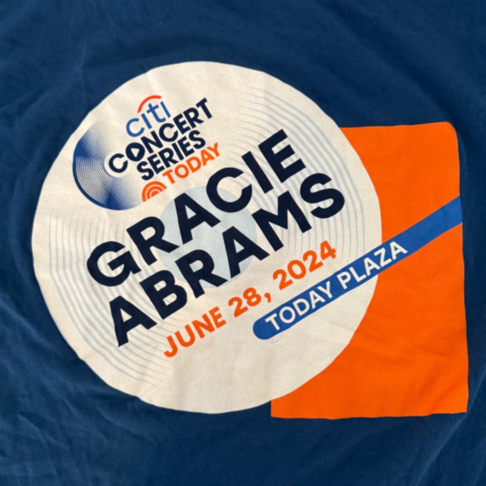 Gracie Abrams Today Show Concert Tee